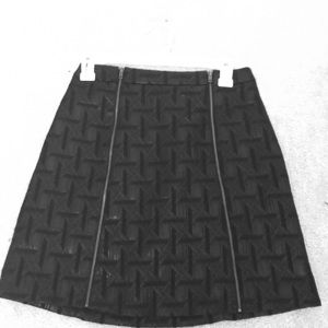 A black mini skirt